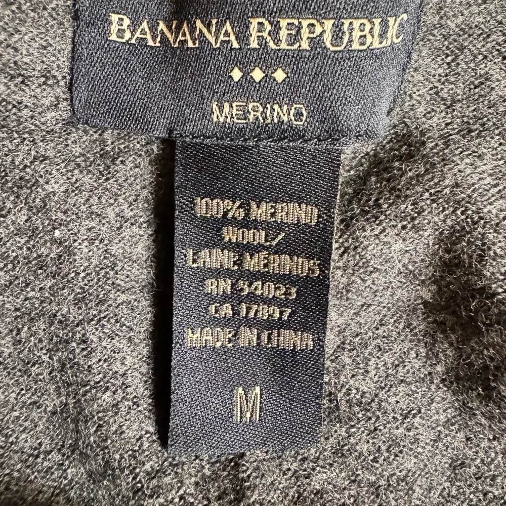 Banana Republic Merino Wool Argyle Sweater Vest Gray Medium